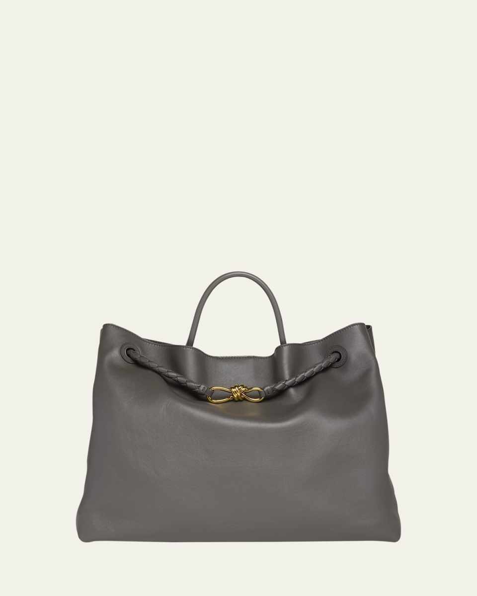 Large Andiamo Leather Top-Handle Bag